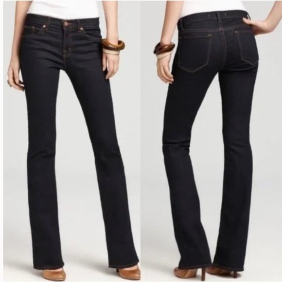 J Brand Starless Dark Wash Slim Boot Leg Jeans 27 Retro Y2K Style Elena Gilbert - Picture 1 of 10